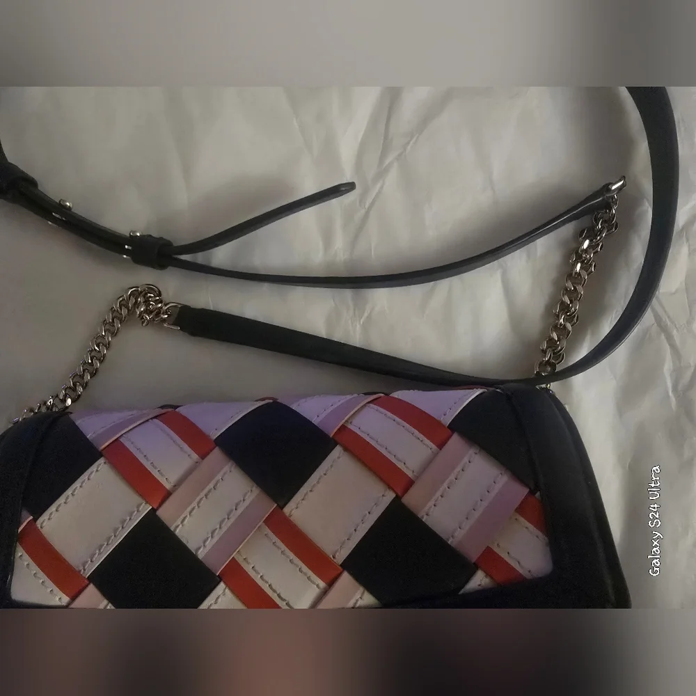 KATE SPADE ♠️ Knott Woven Leather Flap CrossbodyStyle: K6646 Retail: 298 EUC